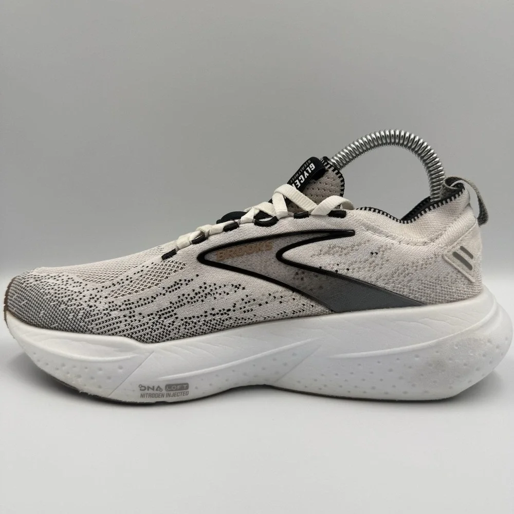 Brooks Glycerin StealthFit 21 Women's Size 8‎ White Black Running Shoes Sneakers